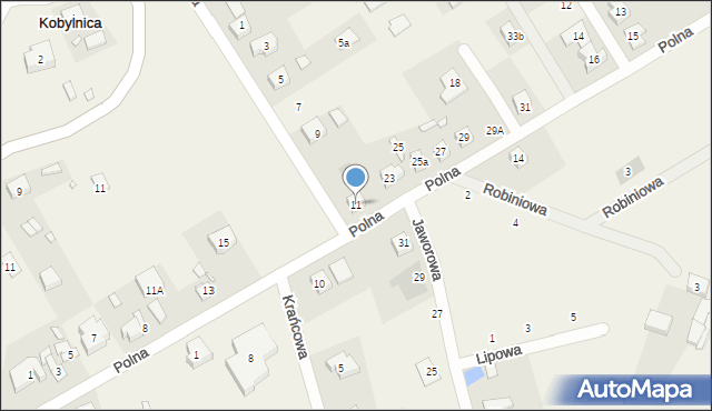 Kobylnica, Krótka, 11, mapa Kobylnica