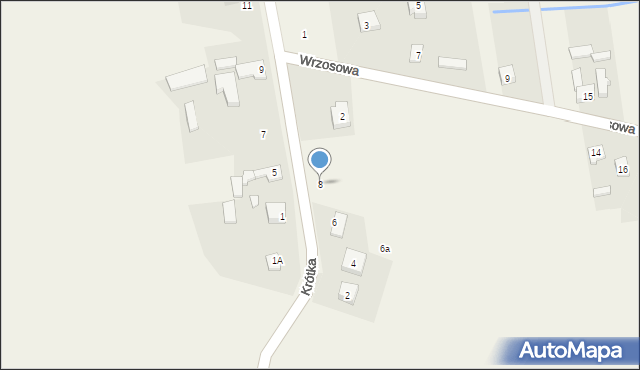 Koclin, Krótka, 8, mapa Koclin