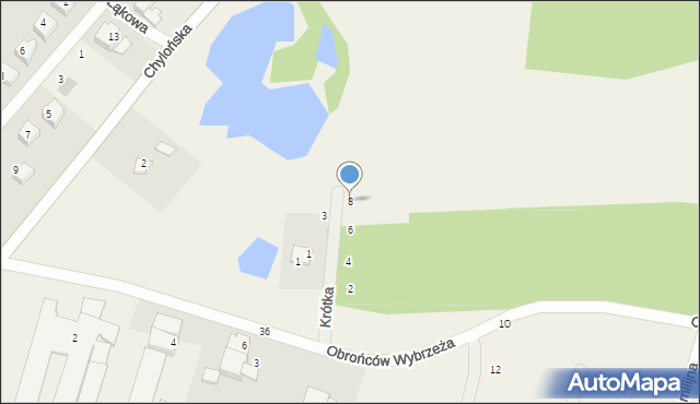 Koleczkowo, Krótka, 8, mapa Koleczkowo