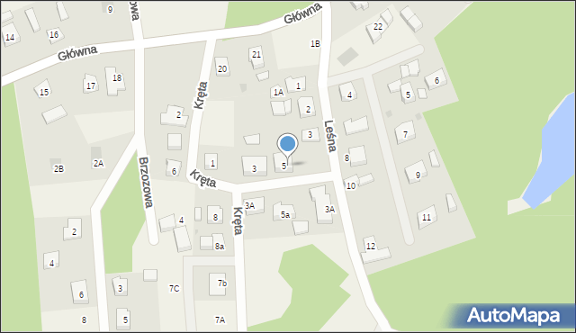 Kolincz, Kręta, 5b, mapa Kolincz