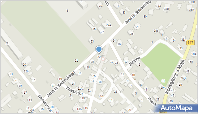 Kolno, Króla Jana III Sobieskiego, 22, mapa Kolno