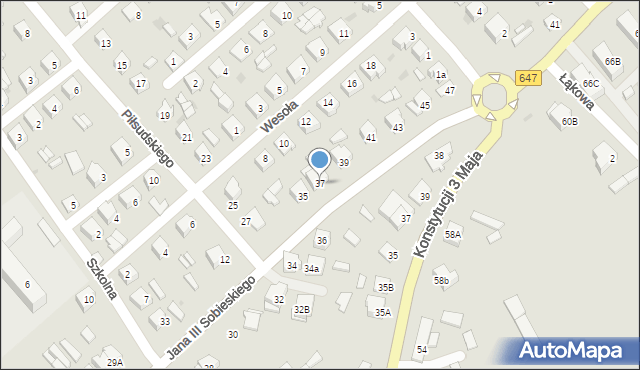 Kolno, Króla Jana III Sobieskiego, 37, mapa Kolno