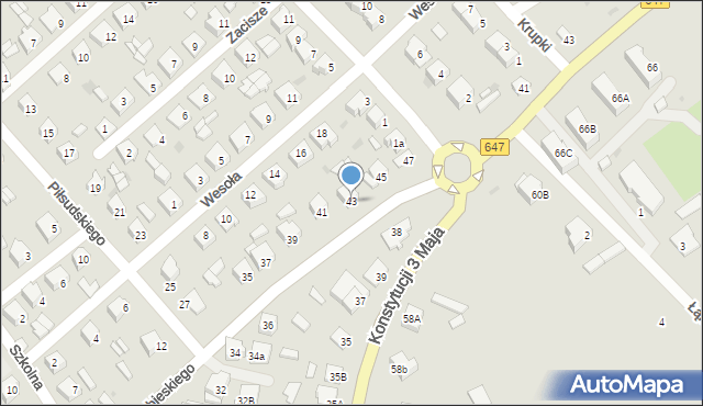 Kolno, Króla Jana III Sobieskiego, 43, mapa Kolno