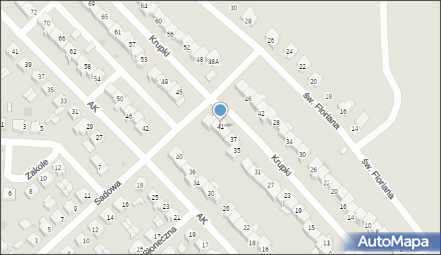 Kolno, Krupki Stanisława, 41, mapa Kolno