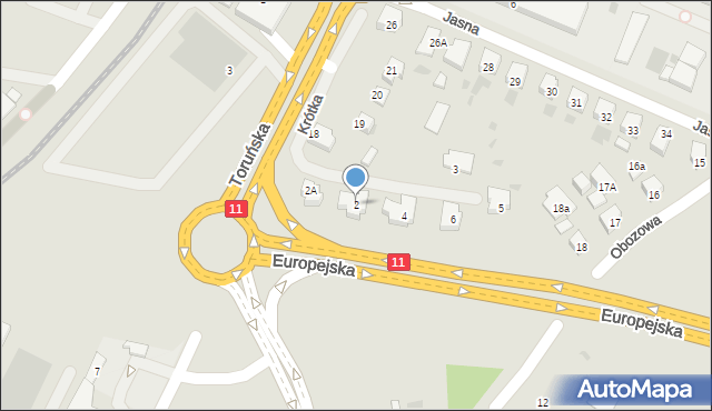 Kołobrzeg, Krótka, 2, mapa Kołobrzegu