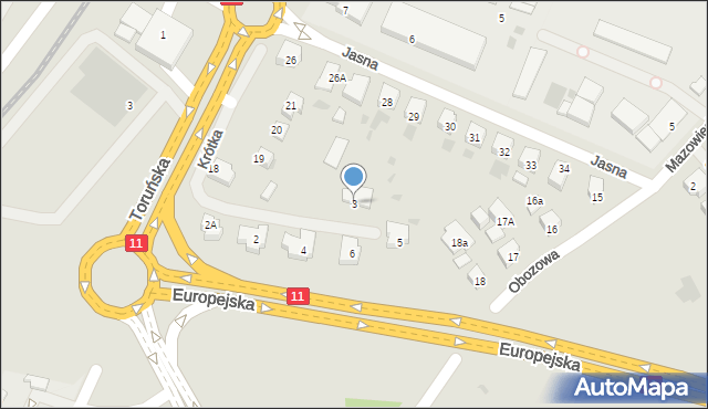 Kołobrzeg, Krótka, 3, mapa Kołobrzegu