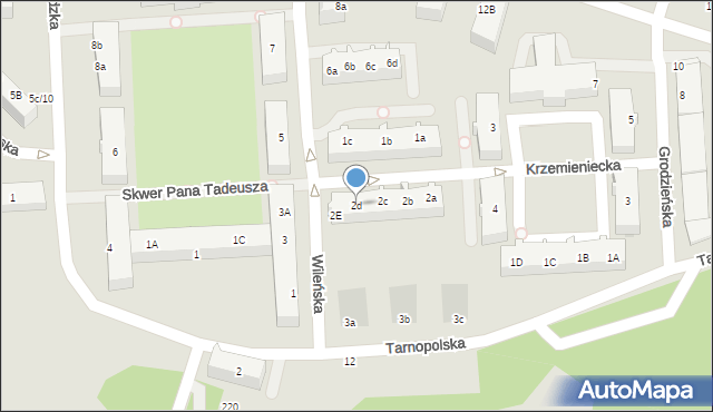 Kołobrzeg, Krzemieniecka, 2d, mapa Kołobrzegu