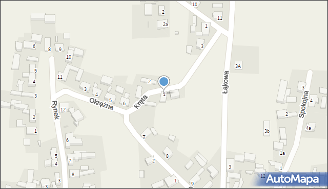 Kolsko, Kręta, 1, mapa Kolsko