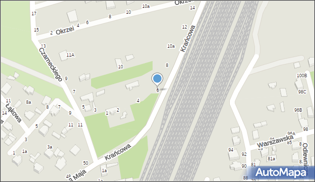 Koluszki, Krańcowa, 6, mapa Koluszki