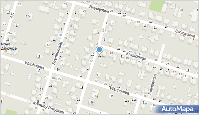 Koluszki, Krasickiego Ignacego, bp., 37, mapa Koluszki