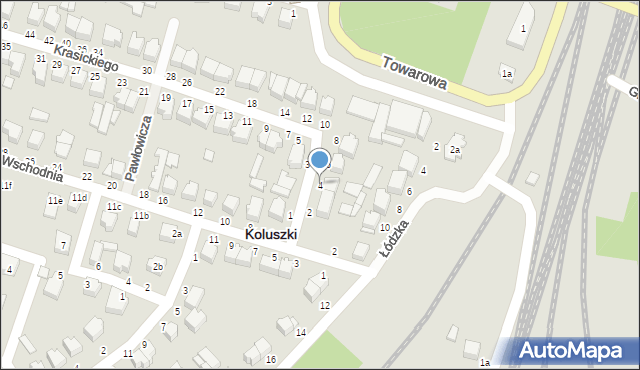 Koluszki, Krasickiego Ignacego, bp., 4, mapa Koluszki