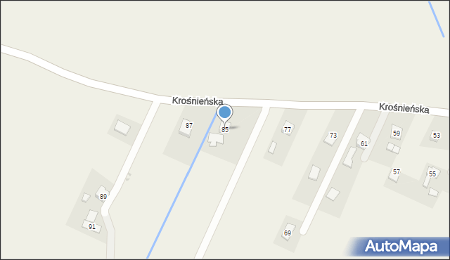 Kombornia, Krośnieńska, 85, mapa Kombornia