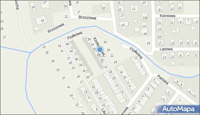 Komorniki, Krokusowa, 27, mapa Komorniki