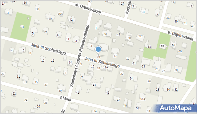 Komorów, Króla Jana III Sobieskiego, 13, mapa Komorów