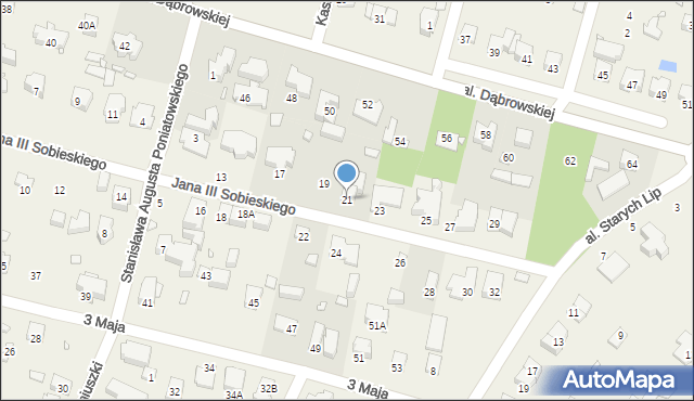 Komorów, Króla Jana III Sobieskiego, 21, mapa Komorów