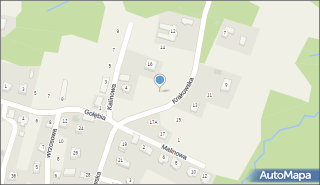 Konary, Krakowska, 18, mapa Konary