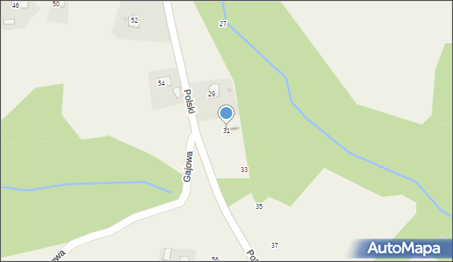 Konary, Królowej Polski, 31, mapa Konary