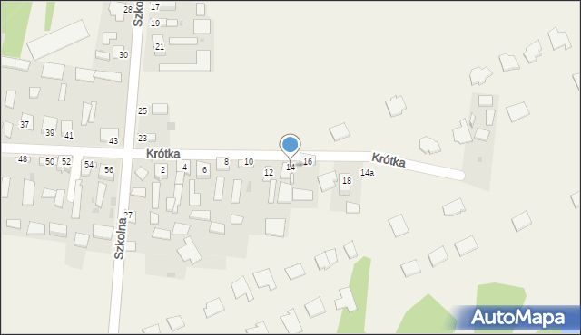 Konary, Krótka, 14, mapa Konary