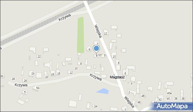 Koniecpol, Krzywa, 4, mapa Koniecpol