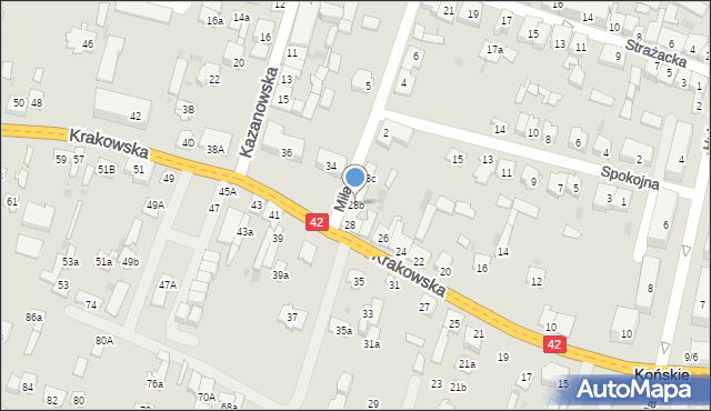 Końskie, Krakowska, 28b, mapa Końskie