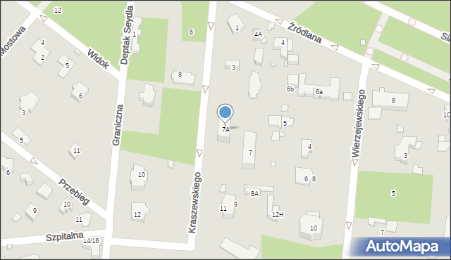 Konstancin-Jeziorna, Kraszewskiego Józefa Ignacego, 7A, mapa Konstancin-Jeziorna