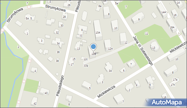 Konstancin-Jeziorna, Króla Jana III Sobieskiego, 12B, mapa Konstancin-Jeziorna