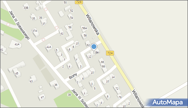 Konstancin-Jeziorna, Królowej Bony, 14, mapa Konstancin-Jeziorna