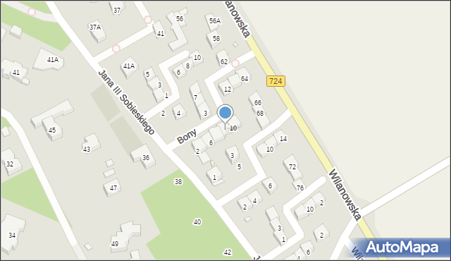 Konstancin-Jeziorna, Królowej Bony, 8, mapa Konstancin-Jeziorna