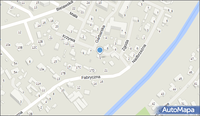 Konstancin-Jeziorna, Krzywa, 1, mapa Konstancin-Jeziorna