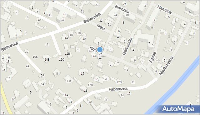 Konstancin-Jeziorna, Krzywa, 11, mapa Konstancin-Jeziorna