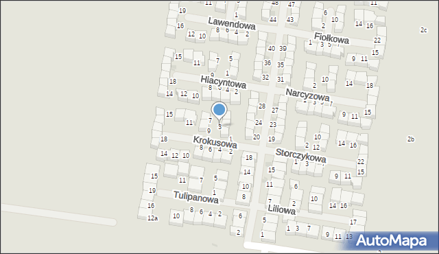 Konstantynów Łódzki, Krokusowa, 3, mapa Konstantynów Łódzki