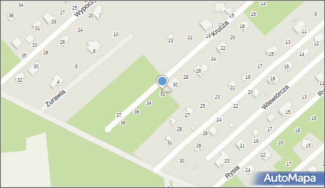 Konstantynów Łódzki, Krucza, 32, mapa Konstantynów Łódzki