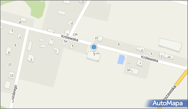 Kordowo, Królewska, 3, mapa Kordowo