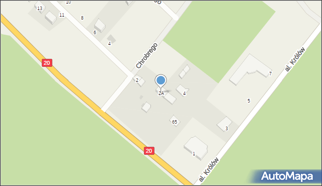 Korne, Króla Bolesława Chrobrego, 2A, mapa Korne