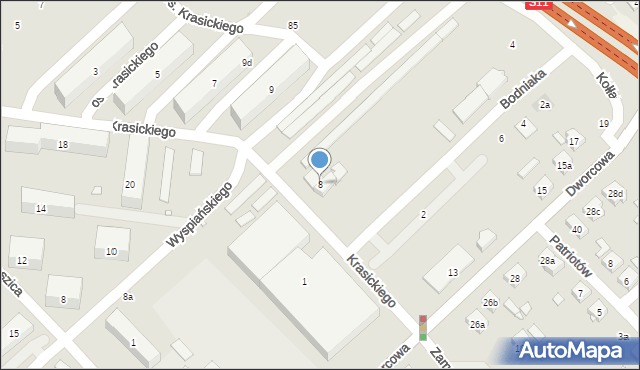 Kórnik, Krasickiego Ignacego, bp., 8, mapa Kórnik