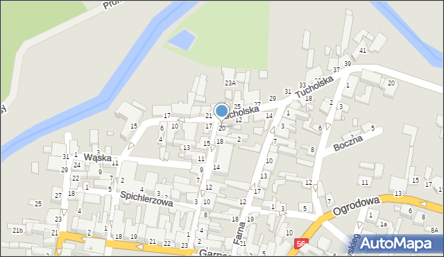 Koronowo, Króla Jana III Sobieskiego, 20, mapa Koronowo