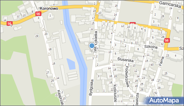 Koronowo, Króla Władysława Łokietka, 1, mapa Koronowo