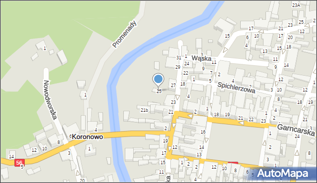 Koronowo, Króla Władysława Łokietka, 25, mapa Koronowo