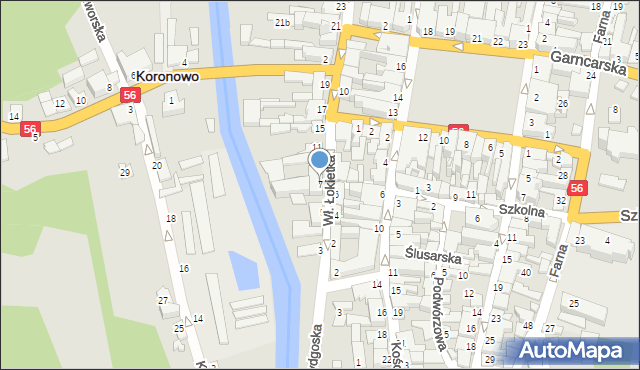 Koronowo, Króla Władysława Łokietka, 7, mapa Koronowo
