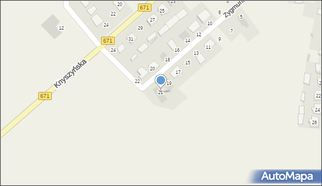 Korycin, Króla Zygmunta III Wazy, 21, mapa Korycin