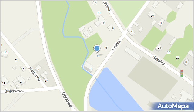 Korytów A, Krótka, 3, mapa Korytów A