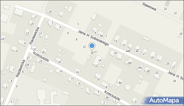 Korzeniewo, Króla Jana III Sobieskiego, 12, mapa Korzeniewo