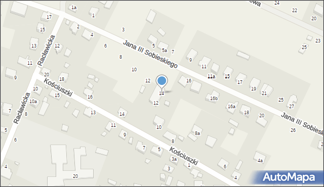 Korzeniewo, Króla Jana III Sobieskiego, 14, mapa Korzeniewo