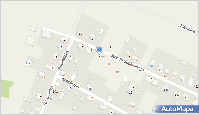 Korzeniewo, Króla Jana III Sobieskiego, 6, mapa Korzeniewo