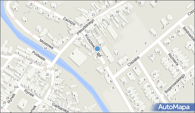 Kościan, Kruszewskiego Klemensa, 2A, mapa Kościan