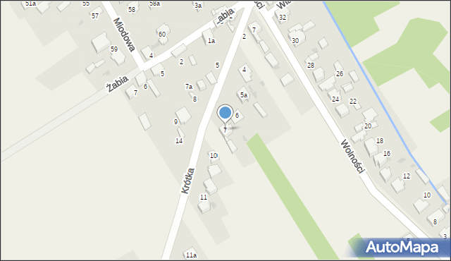 Kościelec, Krótka, 7, mapa Kościelec