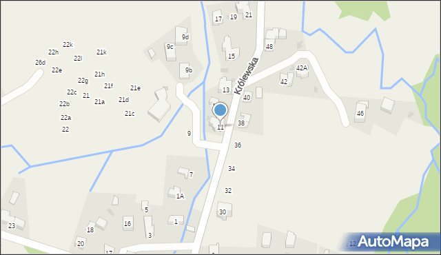 Kościelisko, Królewska, 11, mapa Kościelisko