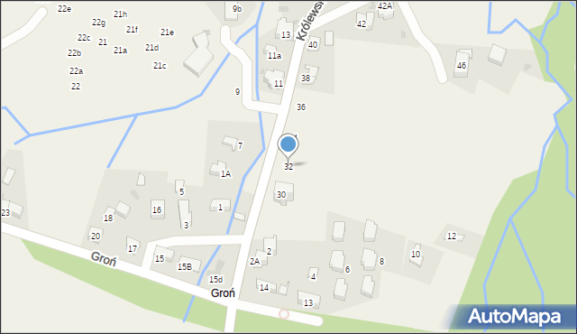 Kościelisko, Królewska, 32, mapa Kościelisko