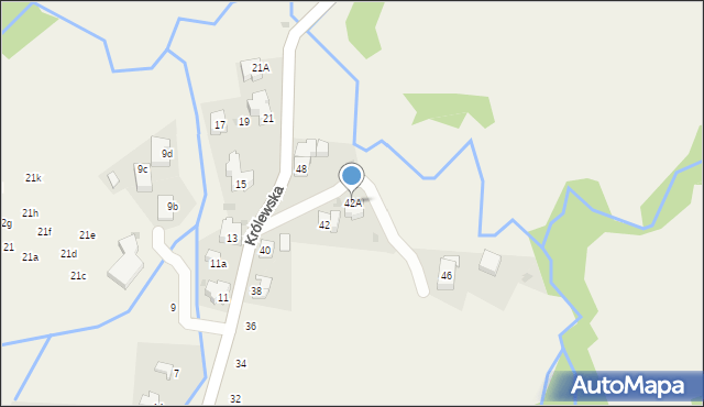 Kościelisko, Królewska, 42A, mapa Kościelisko