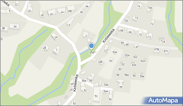 Kościelisko, Królewska, 57b, mapa Kościelisko